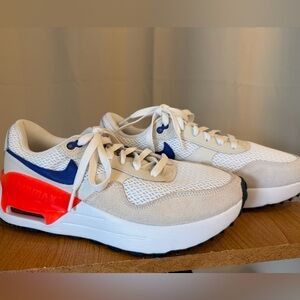 NWOT Nike Air Max women’s sneakers white, bright crimson & lapis colorway SZ 9.
